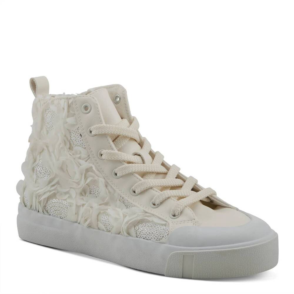 NEW PATRIZIA women's hastings hi-top sneaker shoes in white hastings